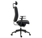 Chaise de bureau Ofys tissu avec accoudoirs 3D et appui-tete