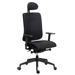 Chaise de bureau Sitizen tissu avec accoudoirs 3D et appui-tete