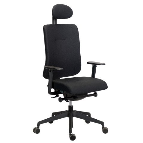 Chaise de bureau Sitizen tissu avec accoudoirs 3D et appui-tete