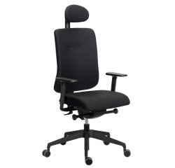 Chaise de bureau Ofys tissu avec accoudoirs 3D et appui-tete