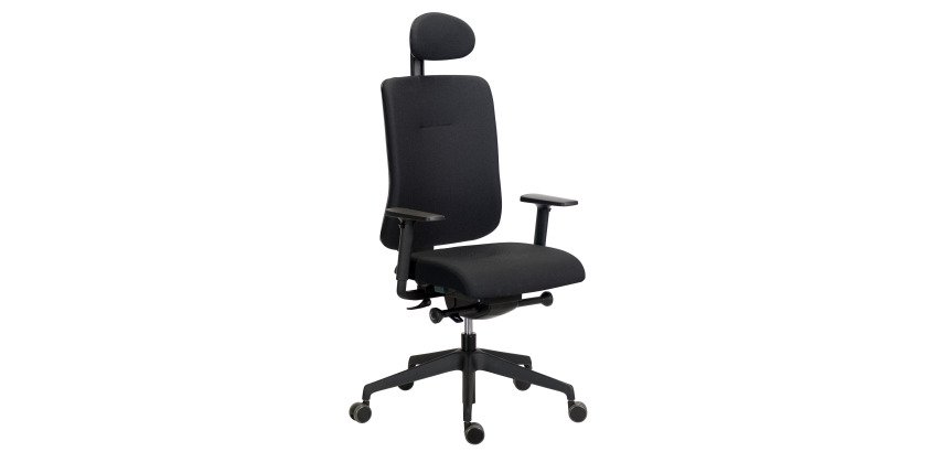 Chaise de bureau Ofys tissu avec accoudoirs 3D et appui-tete