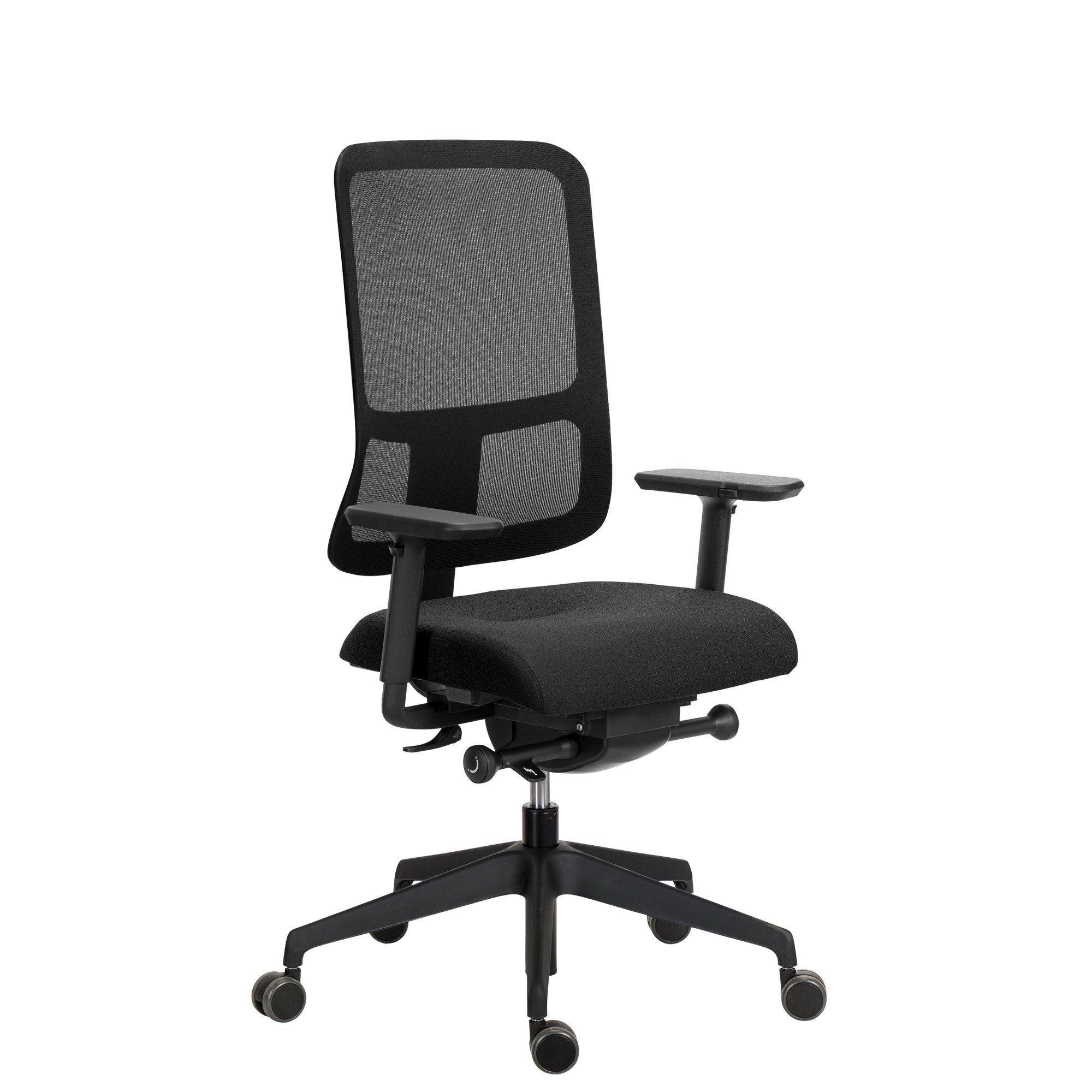 Chaise de bureau Sitizen maille avec accoudoirs 4D noir