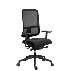 Chaise de bureau Sitizen maille avec accoudoirs 4D noir
