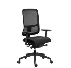 Chaise de bureau Sitizen - mécanisme synchrone avec réglage de la profondeur d'assise - maille - accoudoirs 4D - noir