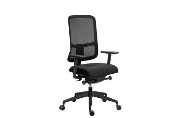 Office chair Sitizen - synchronous mechanism with seat depth adjustment - mesh - 4D armrests - black