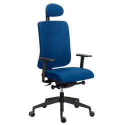 Chaise de bureau Sitizen tissu avec accoudoirs 3D et appui-tete
