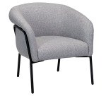 Fauteuil Stellan - Tissu - Pieds métal noirs