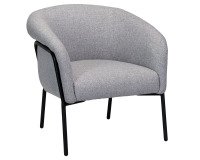 Fauteuil Stellan - Tissu - Pieds métal noirs