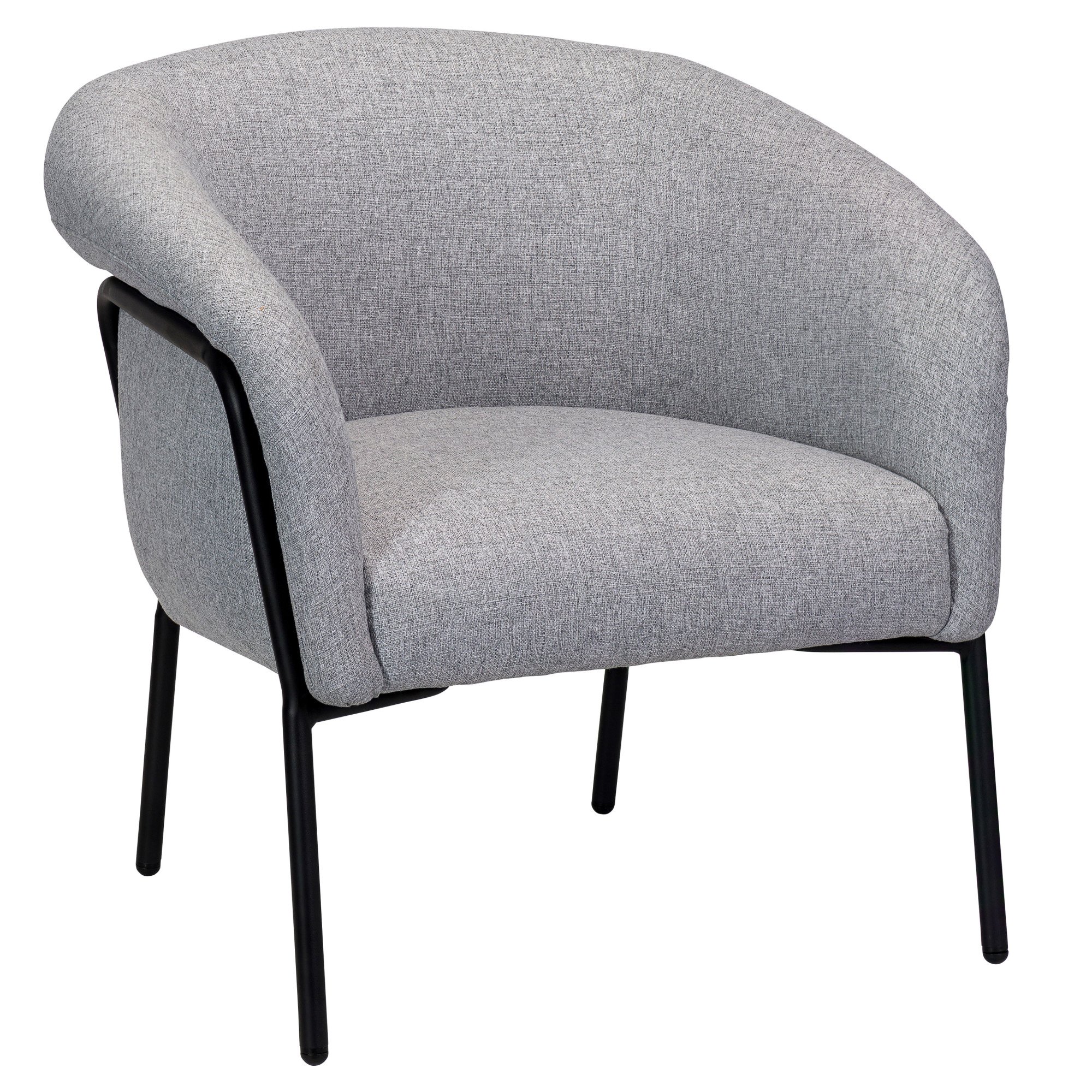 Fauteuil Harold - Tissu - Pieds métal noirs