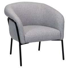 Fauteuil Stellan - Tissu - Pieds métal noirs