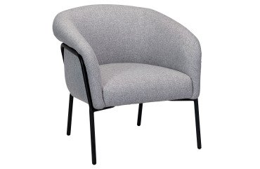 Fauteuil Harold - Tissu - Pieds métal noirs