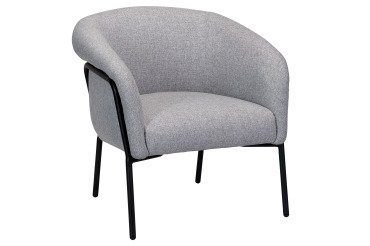 Fauteuil Harold - Tissu - Pieds métal noirs