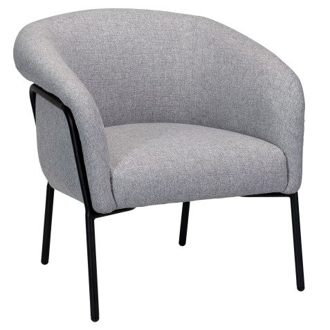 Fauteuil Harold - Tissu - Pieds métal noirs