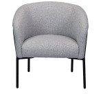 Fauteuil Stellan - Tissu - Pieds métal noirs
