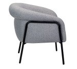 Fauteuil Stellan - Tissu - Pieds métal noirs