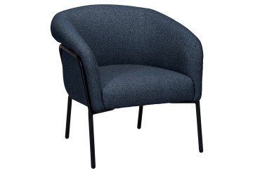 Fauteuil Harold - Tissu - Pieds métal noirs