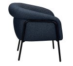 Fauteuil Stellan - Tissu - Pieds métal noirs