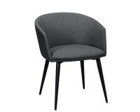 Fauteuil Norio - tissu - piètement métal noir