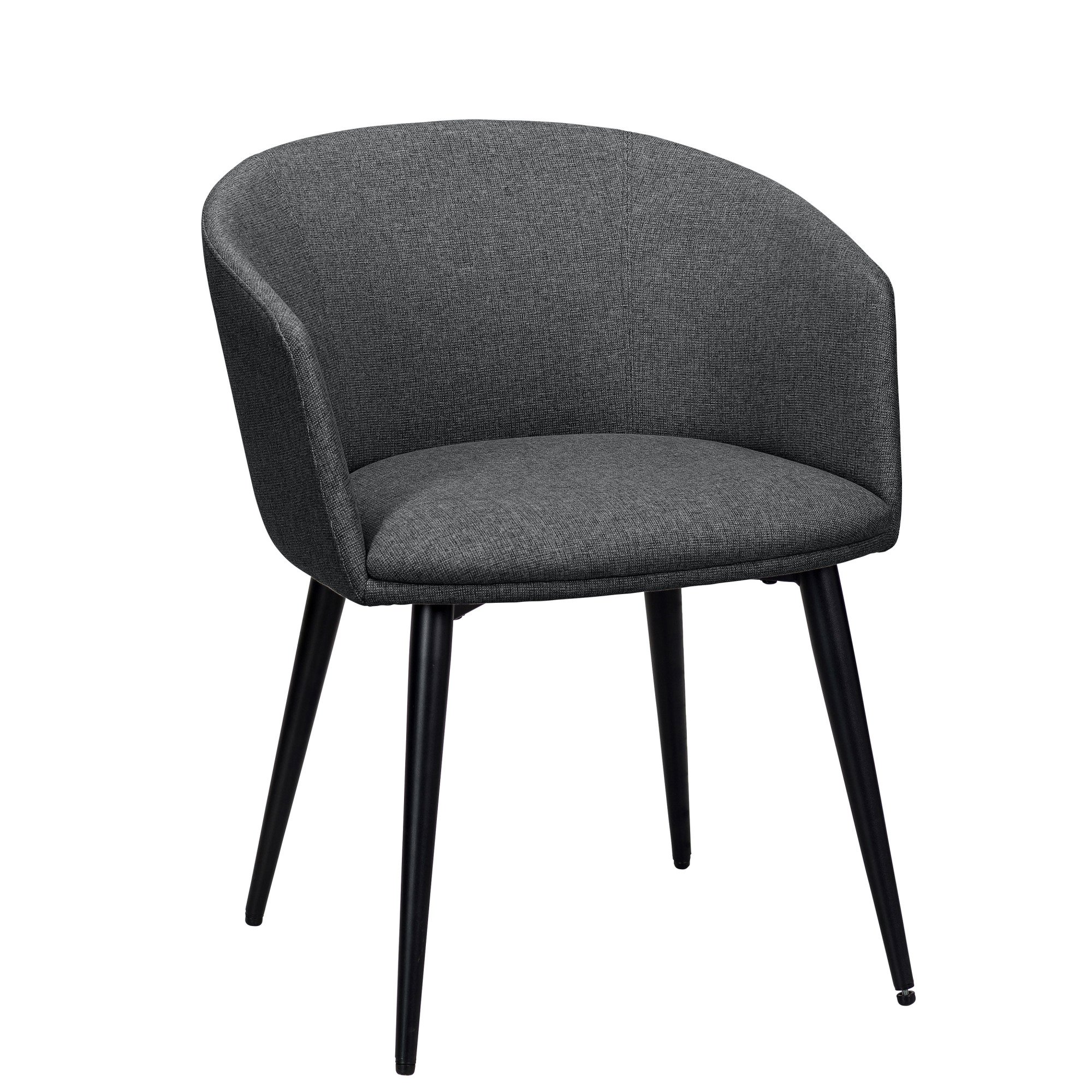 Fauteuil Formio - tissu - piètement métal noir