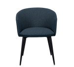 Fauteuil Formio - tissu - piètement métal noir