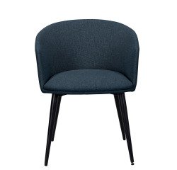 Fauteuil Norio - tissu - piètement métal noir