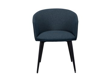 Fauteuil Formio - tissu - piètement métal noir