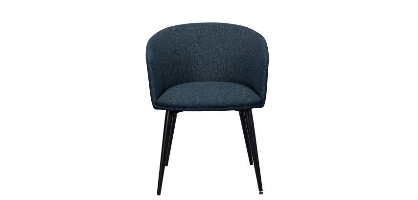 Fauteuil Norio - tissu - piètement métal noir