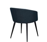 Fauteuil Formio - tissu - piètement métal noir