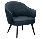 Fauteuil Yvan - Tissu - Pieds métal noirs