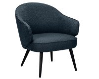 Fauteuil Lennon - Tissu - Pieds métal noirs