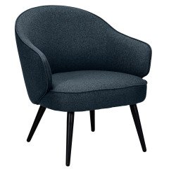 Fauteuil Lennon - Tissu - Pieds métal noirs