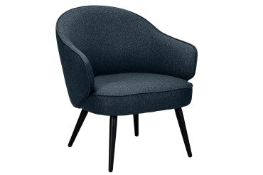 Fauteuil Yvan - Tissu - Pieds métal noirs