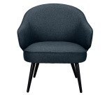 Fauteuil Yvan - Tissu - Pieds métal noirs