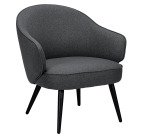 Fauteuil Lennon - Tissu - Pieds métal noirs