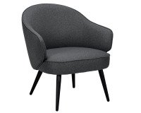 Fauteuil Lennon - Tissu - Pieds métal noirs