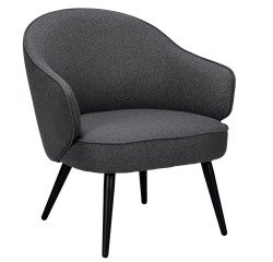 Fauteuil Lennon - Tissu - Pieds métal noirs