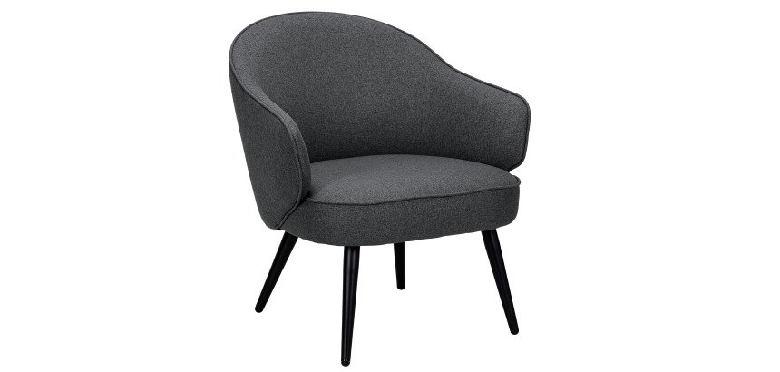 Fauteuil Lennon - Tissu - Pieds métal noirs