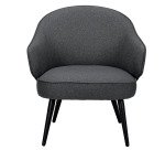 Fauteuil Lennon - Tissu - Pieds métal noirs
