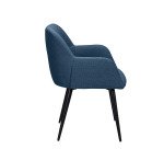 Fauteuil Léa - Tissu - Pieds métal noirs