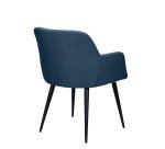 Fauteuil Léa - Tissu - Pieds métal noirs