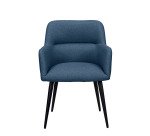 Fauteuil Léa - Tissu - Pieds métal noirs