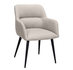 Fauteuil Lua - Tissu - Pieds métal noirs