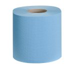 Bobine d'essuyage à dévidage central bleue - colis de 6