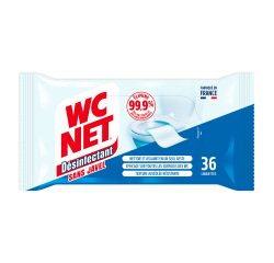 Lingettes nettoyantes désinfectantes WC Net - Paquet de 36