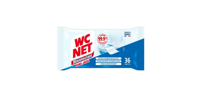Lingettes nettoyantes désinfectantes WC Net - Paquet de 36