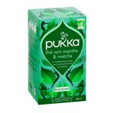 Thé vert menthe et matcha Bio Pukka - Boîte de 20 sachets
