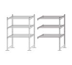 Paperflow Rang'Eco base and combination module shelf blue l 125 x d 34 x h 200 cm with optional shelves and shelf covers
