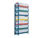 Paperflow Rang'Eco base and combination module shelf blue l 125 x d 34 x h 200 cm with optional shelves and shelf covers