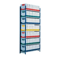 Paperflow Rang'Eco base and combination module shelf blue l 125 x d 34 x h 200 cm with optional shelves and shelf covers