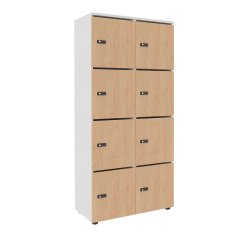 Casier flexycaz 8 cases blanc 2 x 4 cases l 80 x p 42 x h 173,5 + pass - portes individuelles